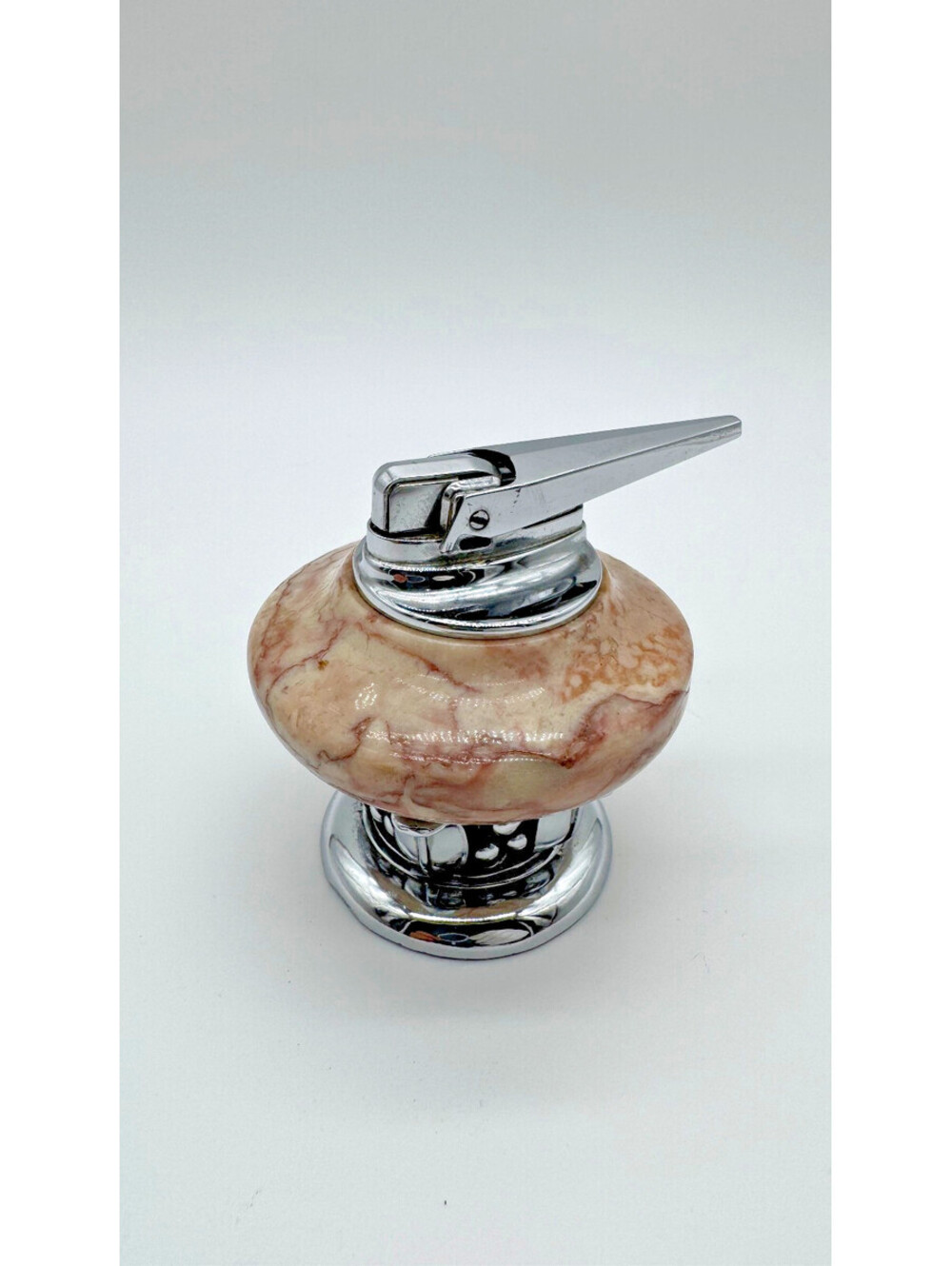 Vintage Ronson Art Metal Works Marble Onyx Art Deco Nordic Table Lighter